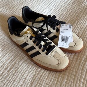 Adidas Samba OG Cream and Black Sneakers